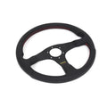 Momo Tuner Steering Wheel 320 mm - Black Leather/Red Stitch/Black Spokes