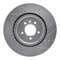 R1 06-17 Land Rover Discovery (Latin America) Front Left Drilled & Slotted Black Brake Rotor
