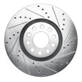 R1 02-05 Volkswagen Passat (USA/Canada) Front Right Drilled & Slotted Black Brake Rotor