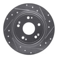 R1 06-15 Mercedes-Benz CLS500 Front Left Drilled Black Brake Rotor