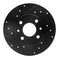 R1 06-15 Mercedes-Benz CLS500 Front Left Drilled Black Brake Rotor