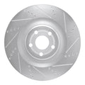 R1 21-25 Ford Mustang Mach-E Front Right Drilled & Slotted Black Brake Rotor