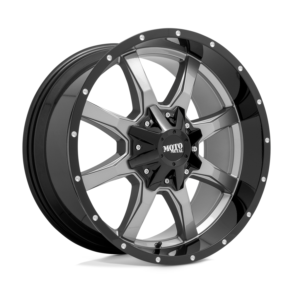 MO970 17x8 6x120.00/6x139.70 SATIN BLACK MILLED (0 mm)