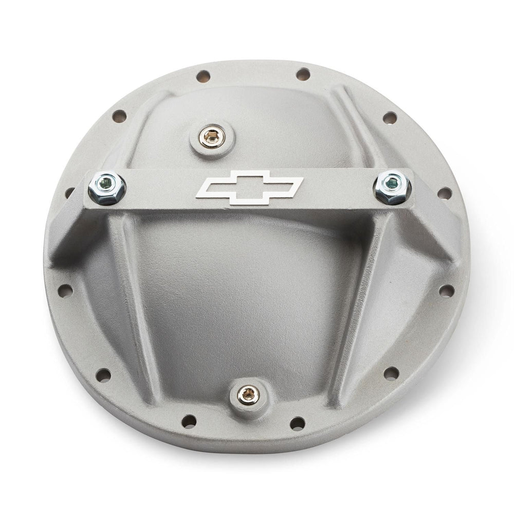 GM 12 BOLT (PASSENGER) CHEVY BOWTIE DIFFERENTIAL COVER REAR ALUMINUM CAST GRAY CRINKLE