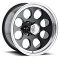 Cast Aluminum Wheels 171 BK 17x9 Machined Lip Black 8 On 165.1 Bolt Pattern 0 Offset ION Wheels