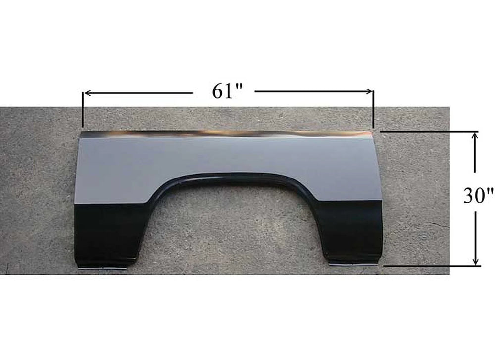 LH WHEEL OPNG REPAIR PANEL W/O GAS HOLE DODGE P/U/RAMCHARGER 8193
