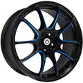 Konig Illusion 18x8 5x114.3 ET45 Black/Ball Cut Blue