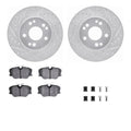 R1 84-95 Mercedes-Benz 190E Front Drill/Slot Silver Rotors w/Ceramic Pads