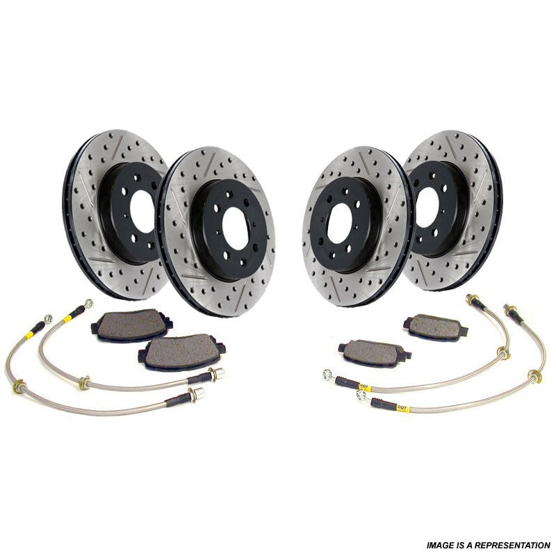 Sport Axle Pack, Drilled & Slotted, 4 Wheel