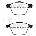 EBC 05-08 Audi A4 2.0 Turbo Redstuff Front Brake Pads