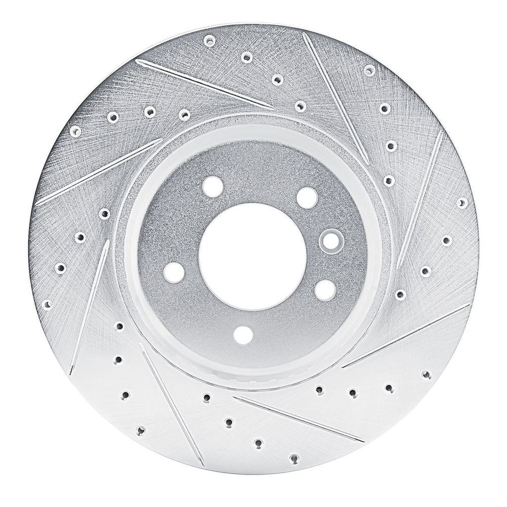 DFC 20-25 Land Rover Discovery Front Right Drilled & Slotted Silver Brake Rotor