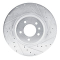 DFC 20-25 Land Rover Discovery Front Right Drilled & Slotted Silver Brake Rotor