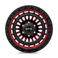 MOAB 17X9 5X127 ET15 CB71.5 GLOSS BLACK MACHINED RED