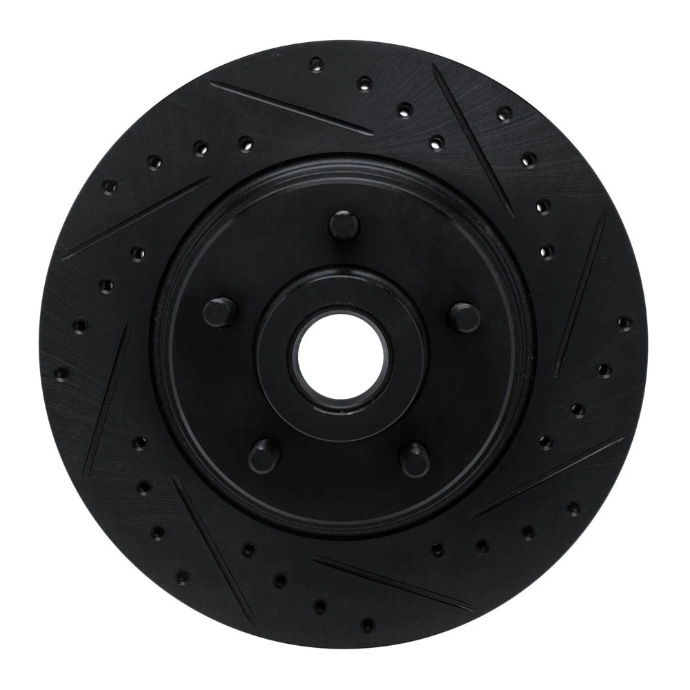 R1 1974-1984 Chrysler Town & Country Front Right Drilled & Slotted Silver Brake Rotor