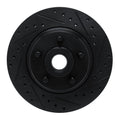 R1 1974-1984 Chrysler Town & Country Front Right Drilled & Slotted Silver Brake Rotor