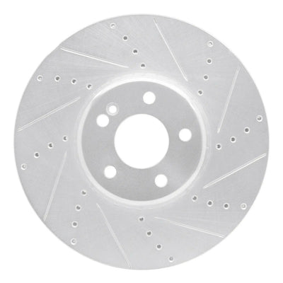R1 15-23 Mercedes-Benz C300 Sedan Front Right Drilled & Slotted Black Brake Rotor