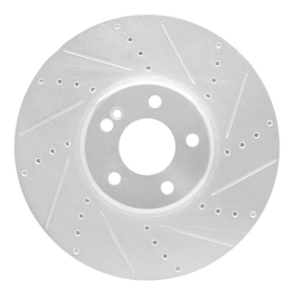 R1 15-23 Mercedes-Benz C300 Sedan Front Right Drilled & Slotted Black Brake Rotor