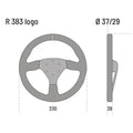 Sparco Steering Wheel 383 Suede Black w/ Logo