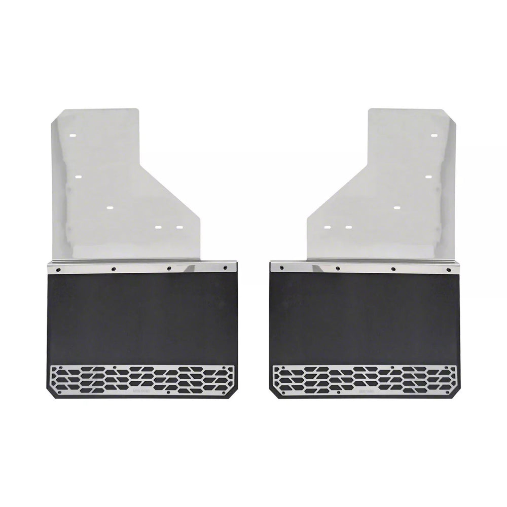 1418 SILVERADO/SIERRA 1500 MUD SKINS FRONT PAIR POLISHED STAINLESS STEEL