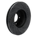 R1 08-18 Mercedes-Benz G550 Front Left Drilled & Slotted Black Brake Rotor