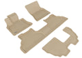 3D MAXpider 2007-2013 BMW X5 E70 Kagu 1st & 2nd & 3rd Row Floormats - Tan