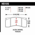 Hawk Alcon B Caliber Performance Ceramic Street Brake Pads