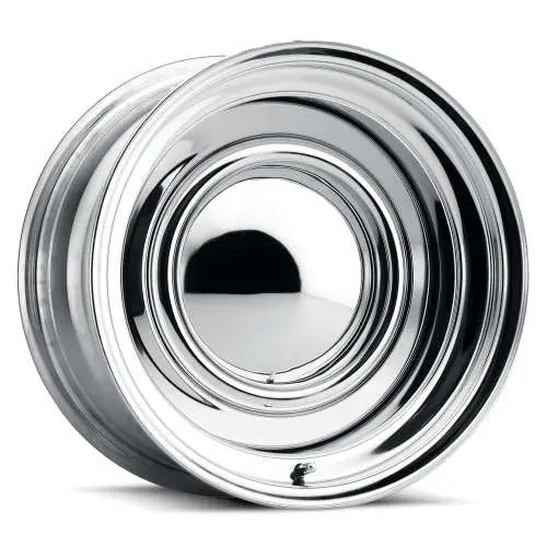 CHROME SMOOTHIE 15X8 4X130 (4.25inBS) w CAP