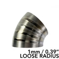 Ticon Industries 4in Dia 1.37D Loose Radius 90Deg Bend 1mm/.039in Pre Welded Titanium Pie Cut - 10pk
