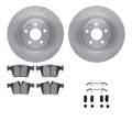 DFC 17-25 Alfa Romeo Stelvio Rear Rotors with Euro 5000 Ceramic Brake Pads w/Hardware