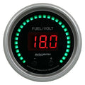 Autometer 52.4mm Black Switchable 0-100 Fuel Level / 8-18V Voltmeter Sport-Comp Elite Digital Gauge