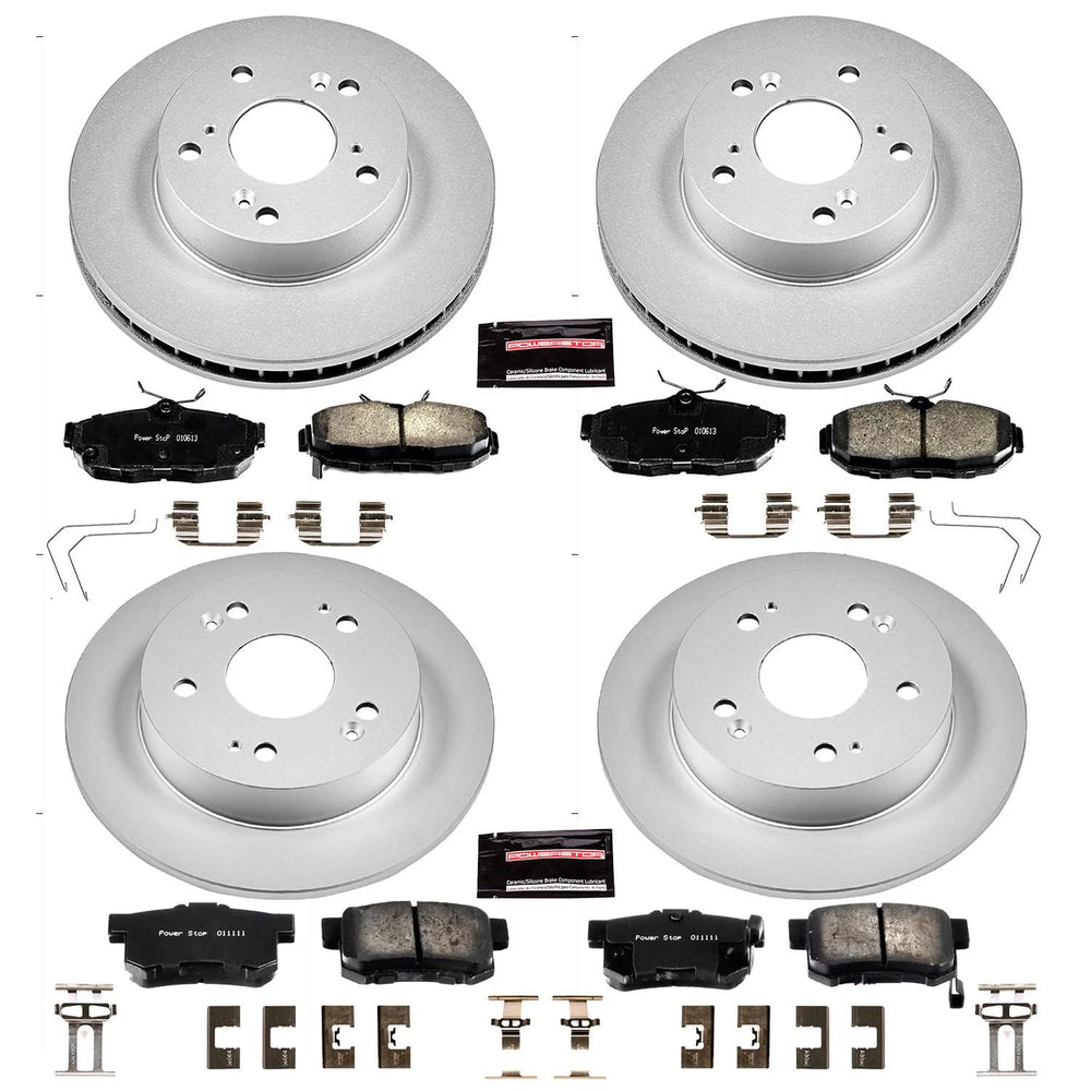 Power Stop 2012 Honda Civic Front & Rear Z17 Evolution Geomet Coated Brake Kit