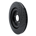 R1 20-25 Ford Explorer Rear Left Drilled & Slotted Black Brake Rotor