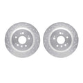 R1 16-25 Honda Pilot Rear Drilled & Slotted Silver Brake Rotor Set