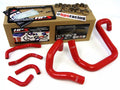 HPS Performance Red Reinforced Silicone Radiator Hose Kit Coolant for Jeep 12-17 Wrangler JK Unlimited 3.6L V6