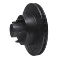 R1 79-91 Ford Country Squire Front Right Drilled & Slotted Black Brake Rotor
