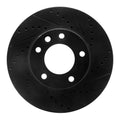 R1 08-18 Mercedes-Benz G500 Front Right Slotted Black Brake Rotor