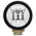 6050 MODEL 12V SAE/ECE RIGHT HAND TRAFFIC LED FOG LIGHT W/CHROME INNER BEZEL IN RUBBER BUCKET