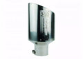 Sinister Diesel Dual Wall Exhaust Tip W/ Angle Cut (4in. to 8in.) - Chrome