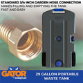 GATOR WASTE TANK 29 GAL 2 WHEEL