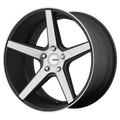 DISTRICT 22x10.5 5x120.00 SATIN BLACK W/ MACHINED FACE (40 mm)