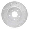 R1 09-11 Cadillac STS Front Right Drilled & Slotted Black Brake Rotor