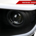 OE HEADLIGHTS WITH LED BAR MATTE BLACK HOUSING AND CLEAR LENS
