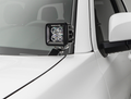 A Pillar LED Kit Black Mild Steel Bolt-on no drilling required Includes (2) 3 Inch White ZROADZ LED Pod Lights and Universal Wiring Harness