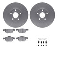 R1 10-13 Ford Transit Connect Front Carbon Coated Brake Rotor Set w/Euro Ceramic Pads and Hardware