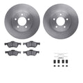 R1 Concepts Brake Rotor- Blank with Optimum Oe Pads Hdw Fits Ford Escape
