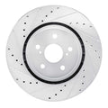 R1 21-25 Toyota SIENNA Front Left Drilled & Slotted Silver Brake Rotor