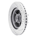 R1 68-70 Ford Fairlane Front Left Drilled & Slotted Black Brake Rotor