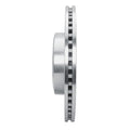 R1 2019-2025 Ram 1500 Front Left Drilled & Slotted Silver Brake Rotor