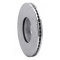 R1 07-12 Hyundai Veracruz Front Right Drilled & Slotted Black Brake Rotor