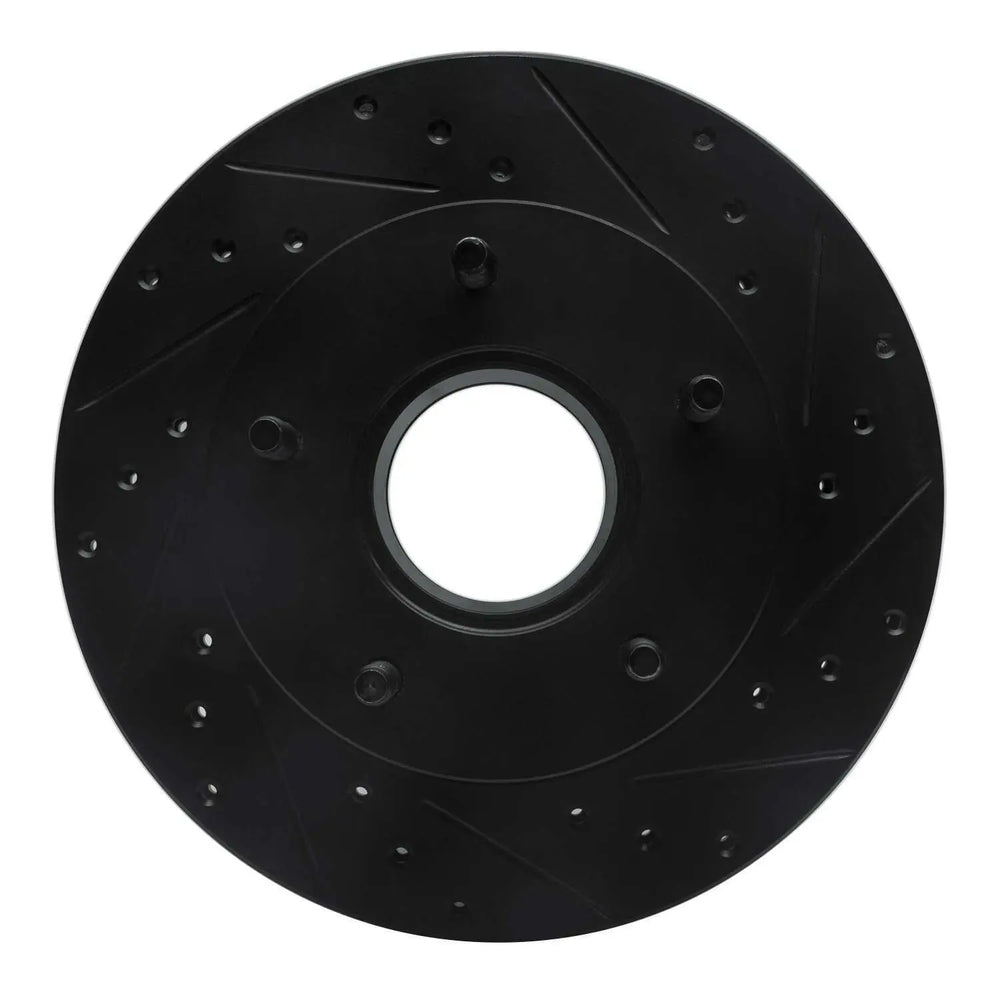 R1 86-88 Ford Bronco Front Left Slotted Black Brake Rotor